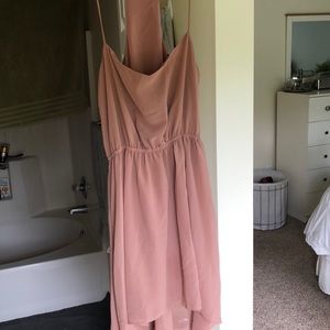 Nude highlow dress